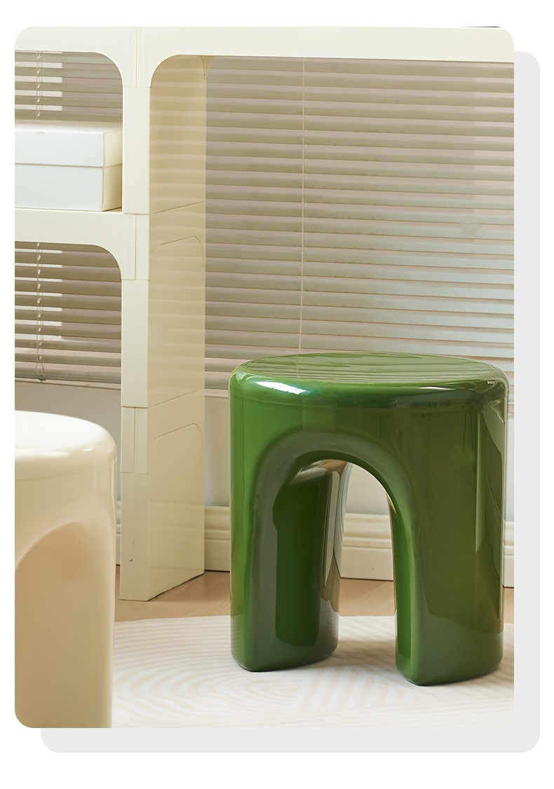   style classic round stool minimalist storage small table   colors plastic material durable coffee table practical household goods outdoor portable doorway shoe changing stool Product details 11