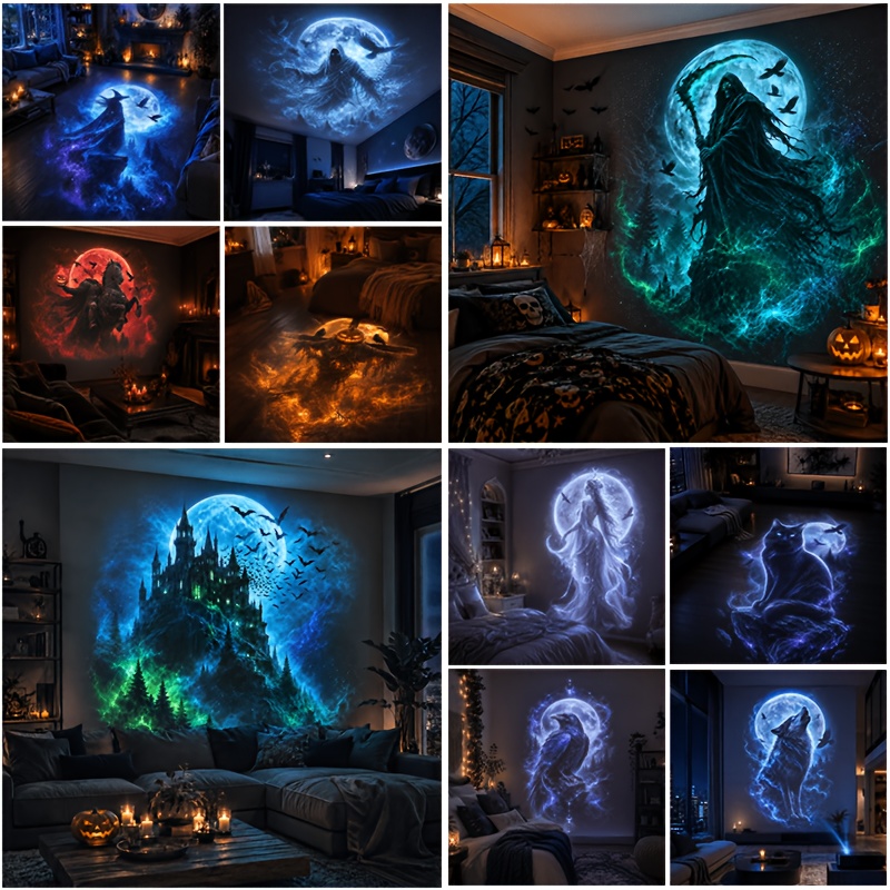 USB-Powered Smart Projection Night Light with 360° Adjustable LED