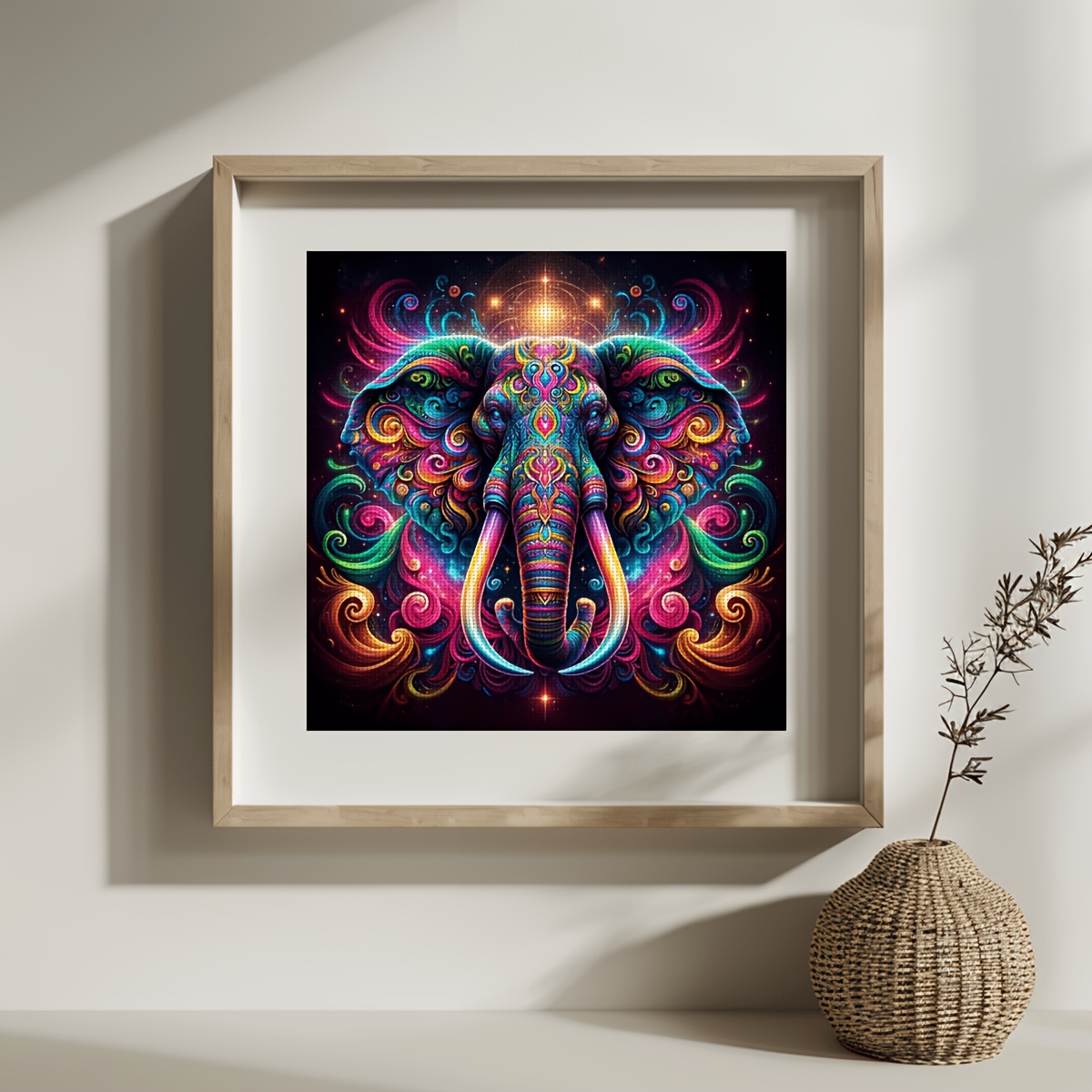 11CT/14CT Stamped Cross Stitch Kit, Elephant Design