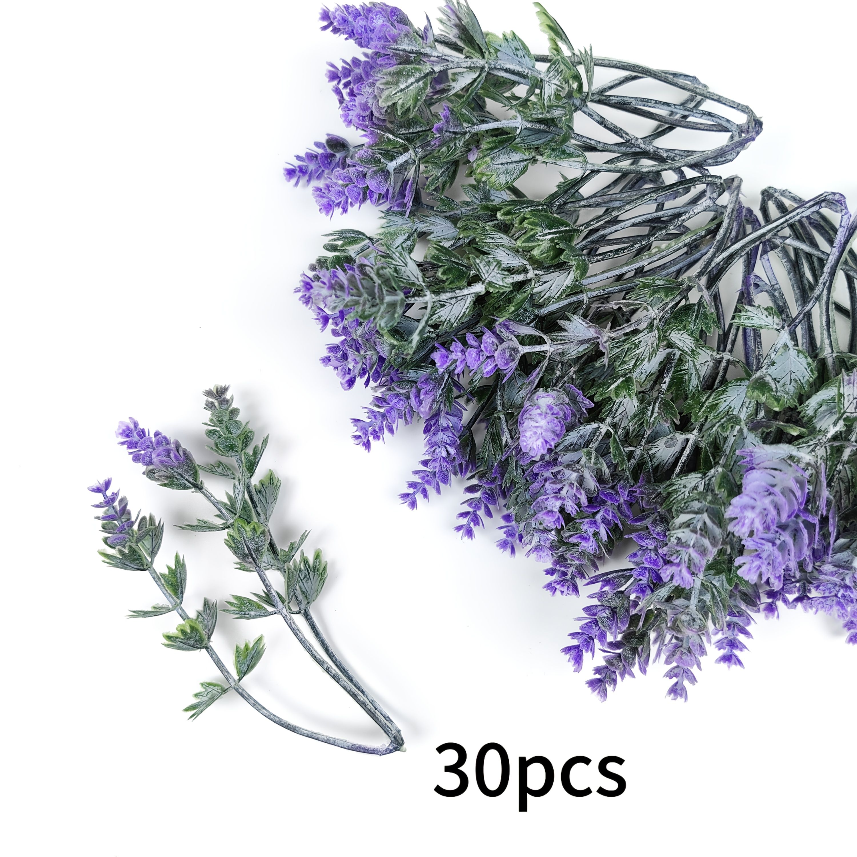 30/70pcs Artificial Lavender Stems Faux Water Grass Plants – Realistic Purple Floral Picks For Wedding Decorations, Gift Box Embellishments, Christmas Decor, Halloween Decor