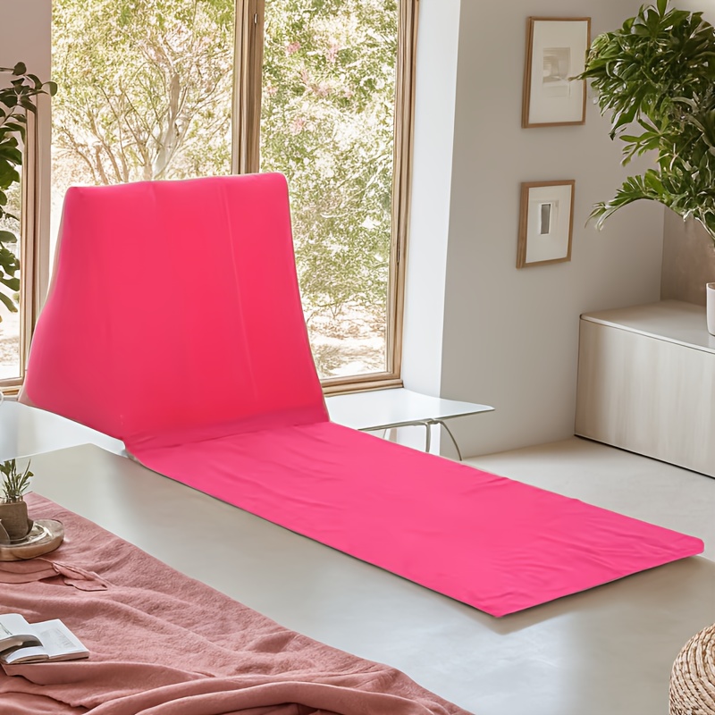 

Inflatable Triangle Cushion With Blanket, Pvc Self-inflating Pad For Back Support, Relaxation, Home & , Single Person Capacity, Oblong Shape - No Repair Kit Included