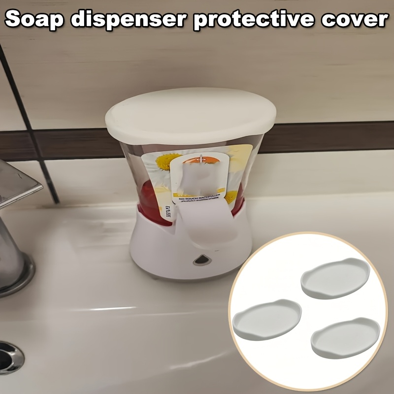 3pcs Sagrotan Soap Dispenser Protective Covers - Durable Plastic, Easy-install, No Needed, For Visibility, Ideal For Use, Bathroom Soap Dispenser, Kitchen Accessory, Modern Soap Dispenser