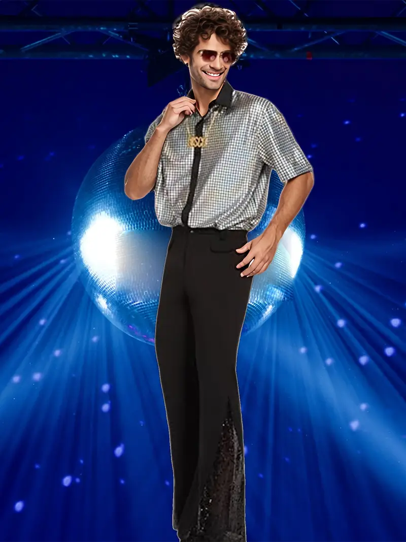 Disco Party 70's Clothes Mens 70s Disco Costume Retro 80s