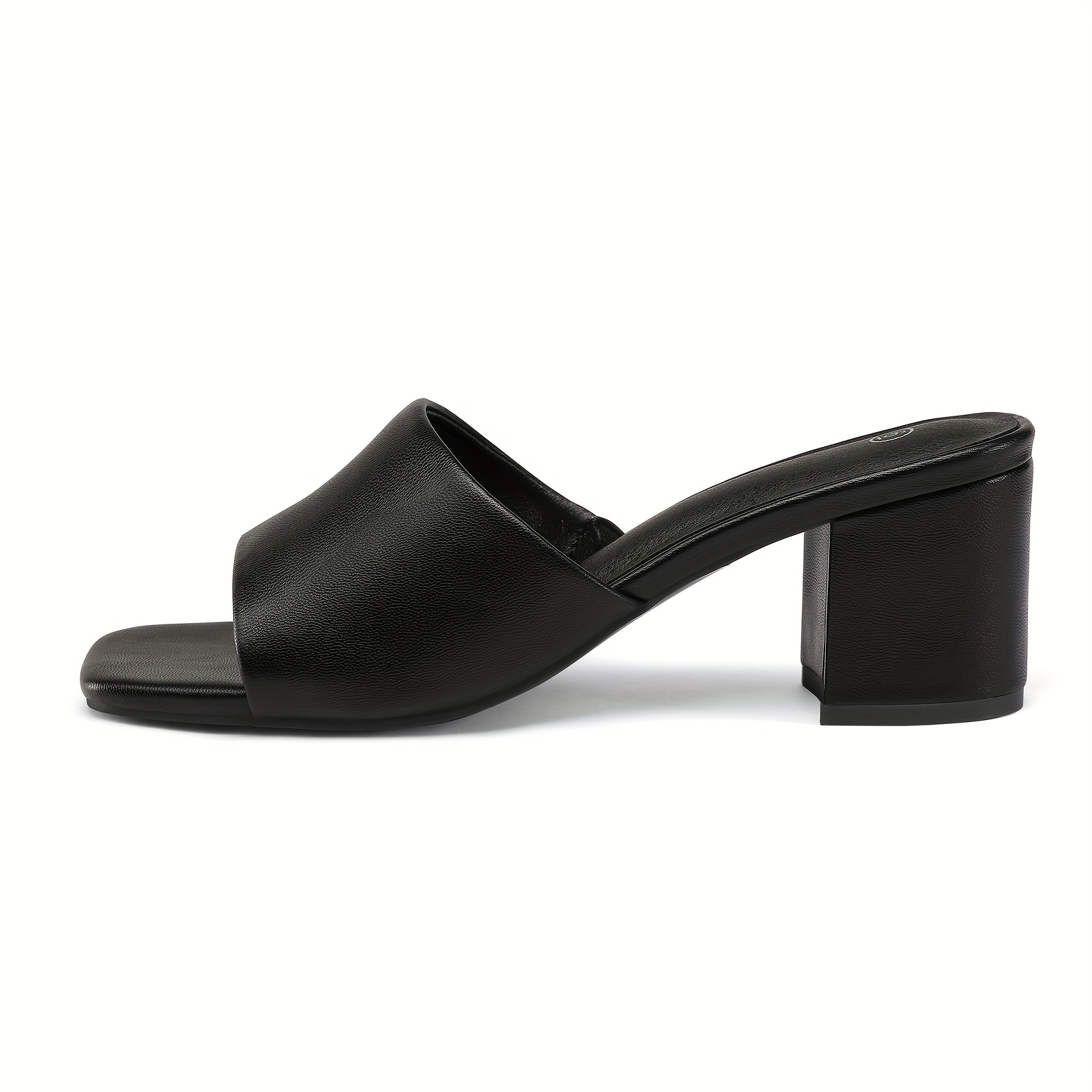 Sandalias Mule Tacon Negro Sandalias Mule Tacón Medio Mujer Diseño