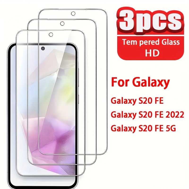 E-shop 3 Stück Displayschutzfolie aus gehärtetem Glas, passend für Galaxy S20 FE/S20 FE 2022/S20 FE 5G, einfache Installation, als Weihnachtsgeschenk
