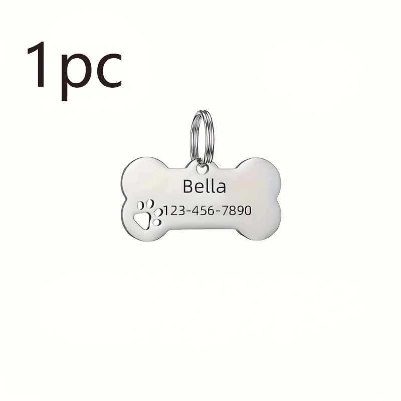 Customized Personalized Dog Tag, Durable Stainless Steel Tag
