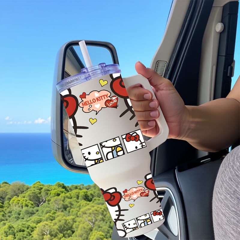 2pcs Sanrio Hello Kitty UV DTF Transfer Paper for 40 oz Glass Cups, Waterproof Vinyl Craft Kit for Mugs and Tumblers
