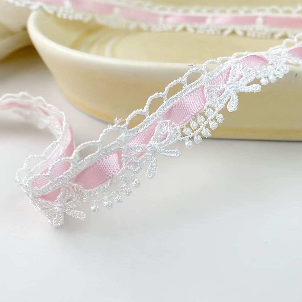 

1 Yard X 1.8cm Floral Bow Ribbon Lace Trim - Ideal For Diy Crafts, Gift Wrapping, Embroidery, Knit Supplies, Sewing & Decorative Accessories