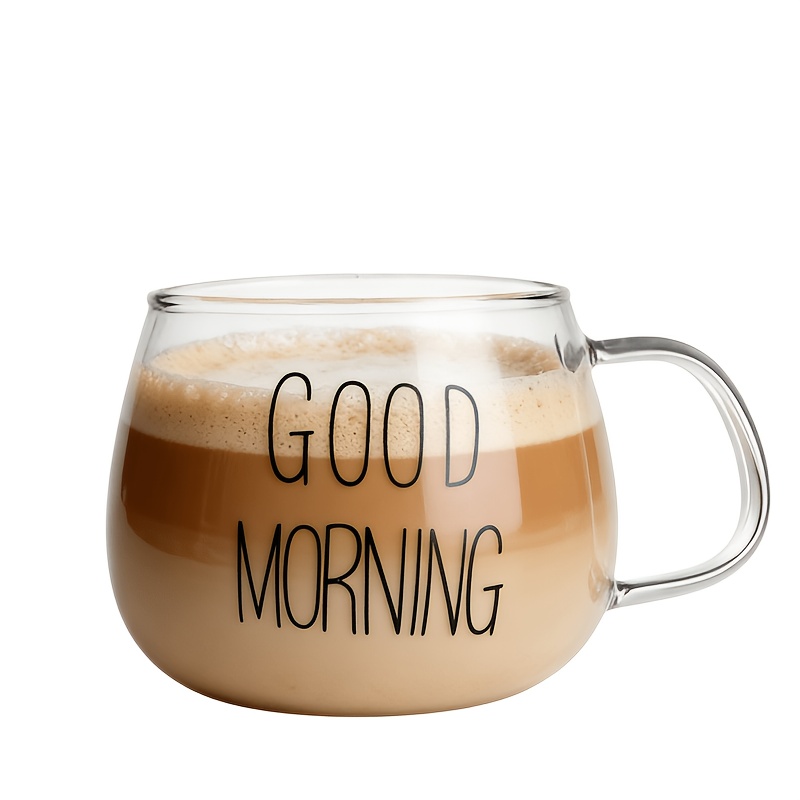 Transparenter Kaffeebecher aus Borosilikatglas *-Frühstückstück, &*;*&*;-Becher, Milchbecher, Joghurt-Tea-Getränkebecher, Haferflocken- und Hafermischbecher, INS *-Wasserbecher, Damenbecher,