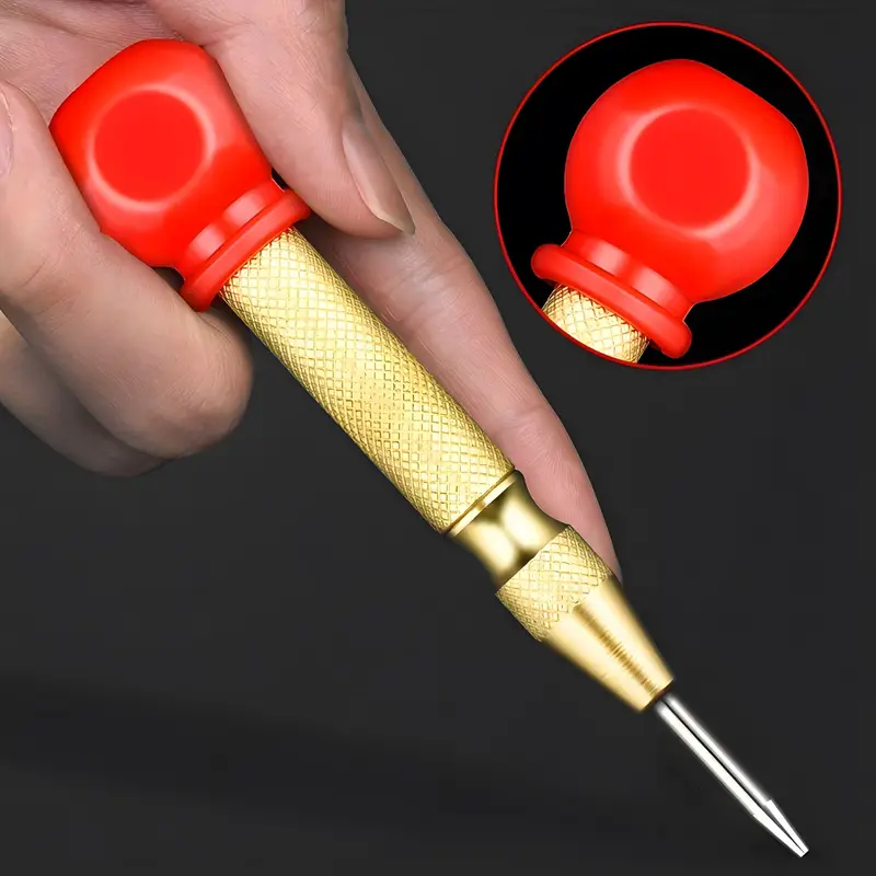 automatic center punch 5 inch heavy duty steel spring center punch with adjustable tension punching tool suitable for metal and plastic ideal for diy enthusiasts center punch is an adjustable center hole puncher super details 8