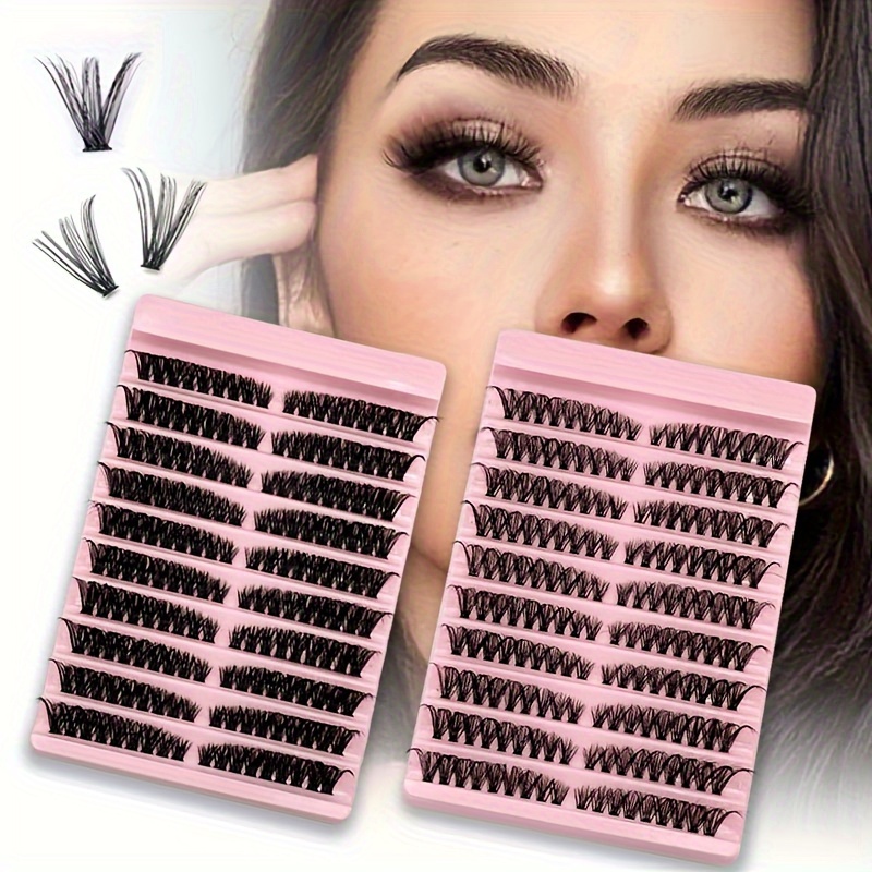 

180pcs Length Cluster Eyelashes 8-16mm, D Fluffy & Wispy Individual Lashes For Diy Lash Extensions - Beginner Friendly & Reusable