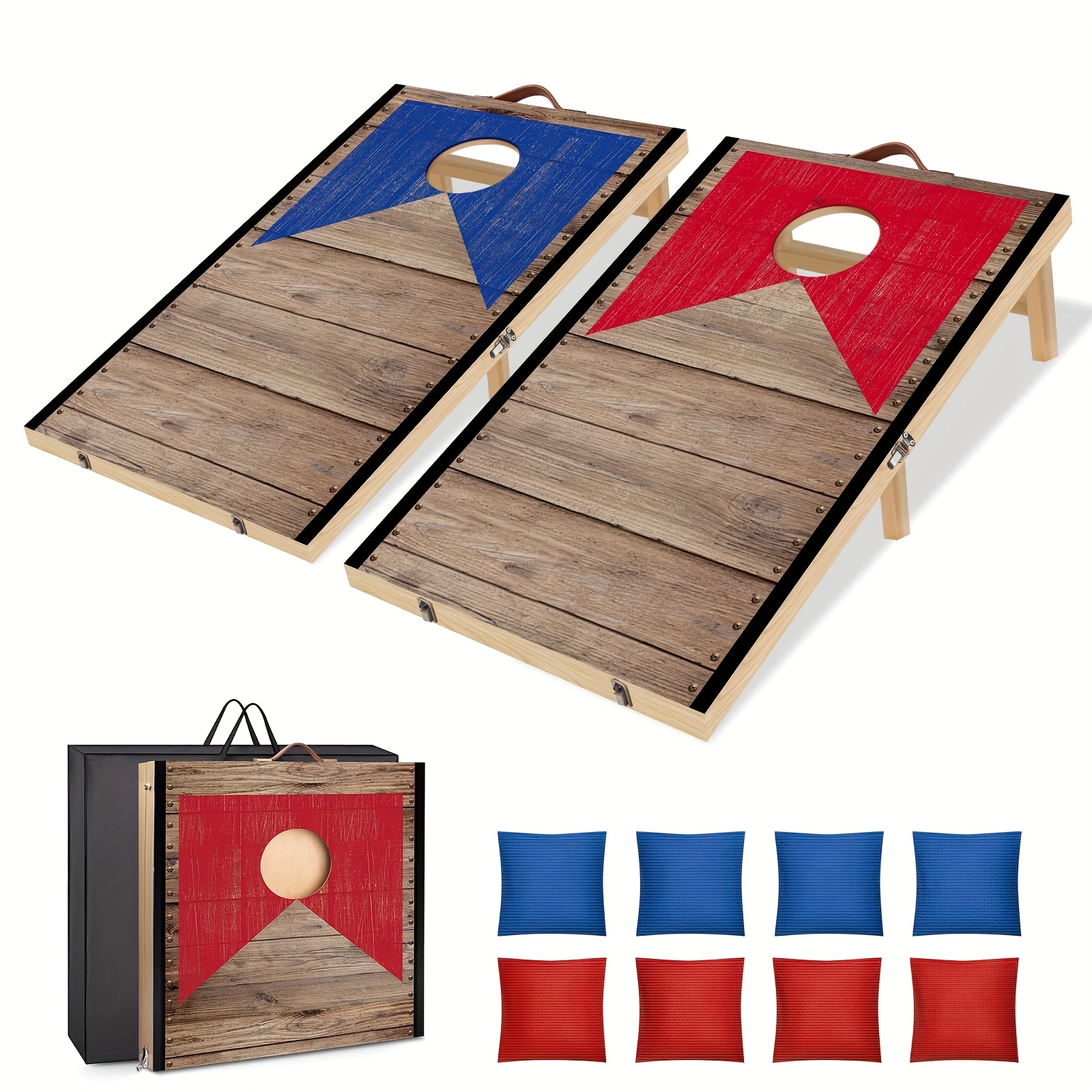 Portable Cornhole Board Set with Bean Bags 3ft x2ft Foldable Corn Hole Games for Adults and Kids Indoor or Outdoor Corn Hole Toss Games Backyard Tarvel
