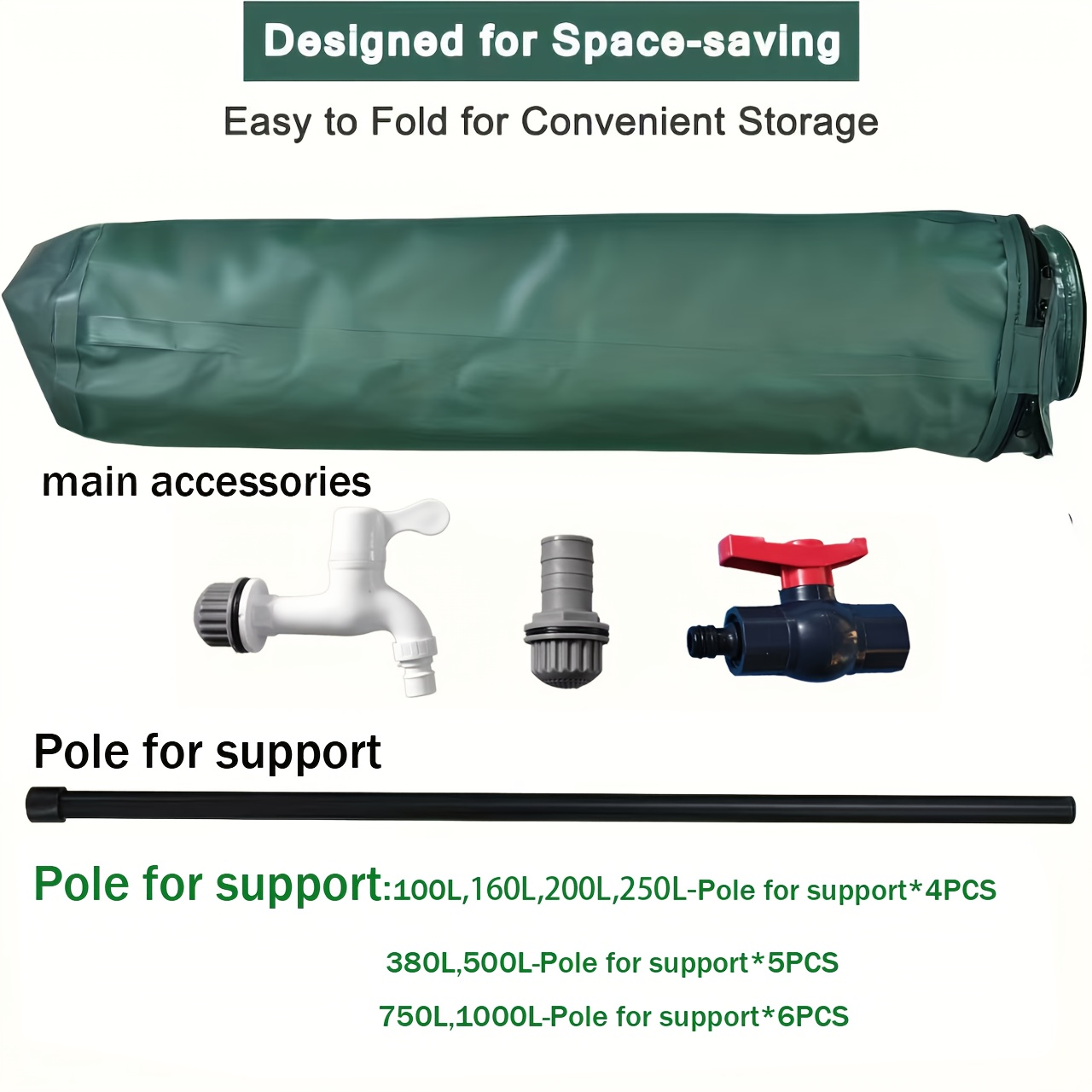 AutoM Secchio Pieghevole Portatile 20L Con Coperchio – In Telone PVC Per Campeggio, Pesca, Auto