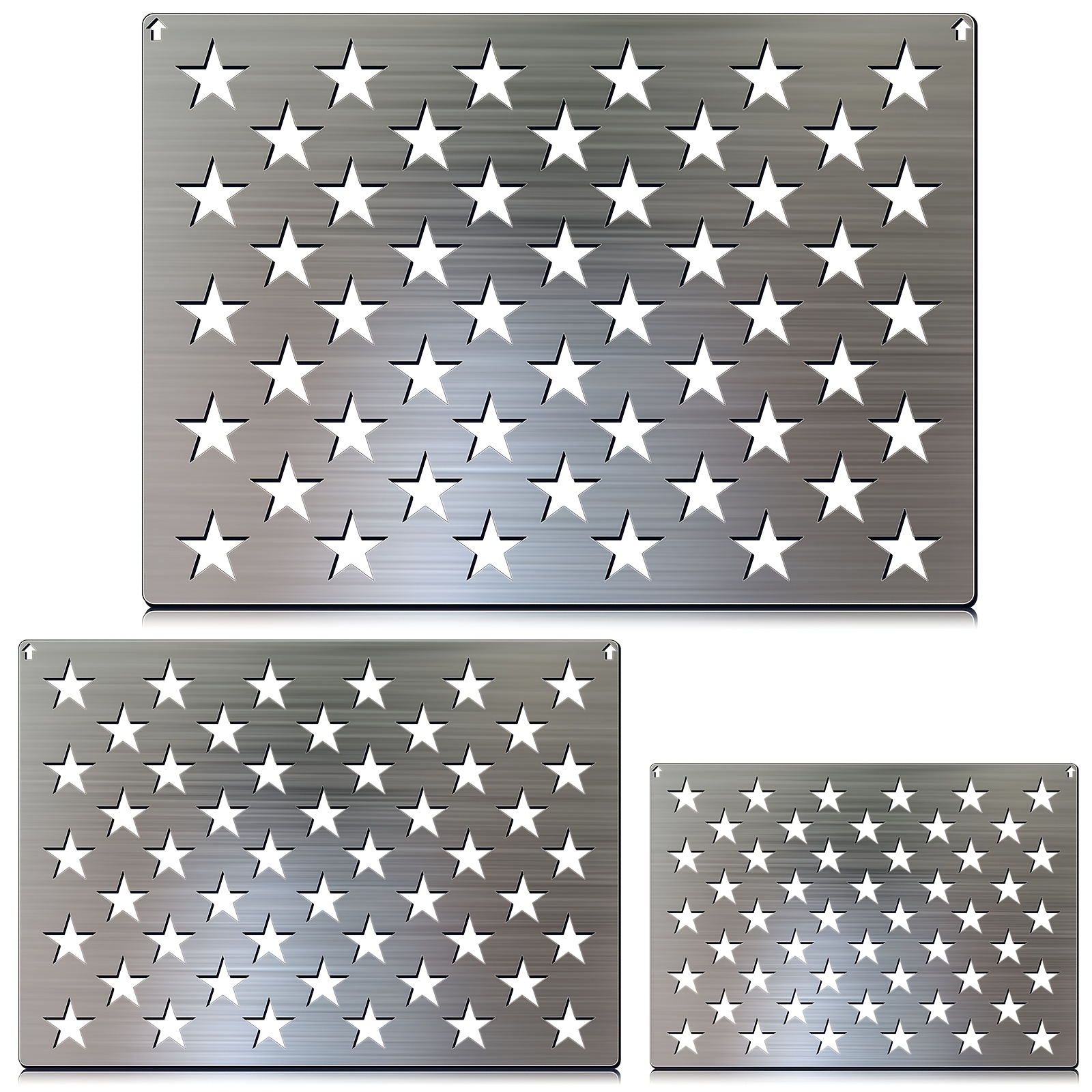 

Steel 50 Star American Flag Template 3 Stainless Steel Templates Flag Template 13 Star 1776 Labor Day 4th Template Wooden Crafts (elegant Style)