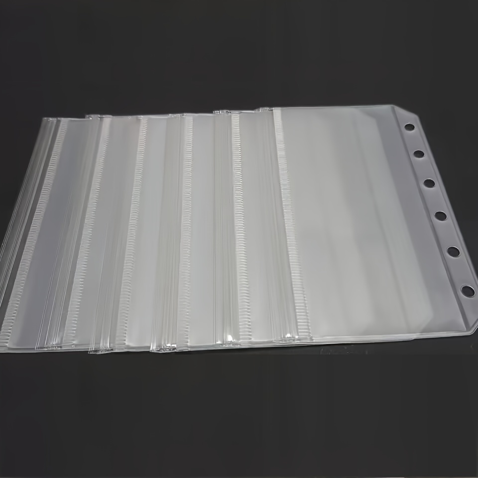 TEMU 6er-Set M5/A7 PVC-Ordnerfächer - Langlebige Foto- und Kartenhüllen für DIY-Planer, Journale & Notizbücher