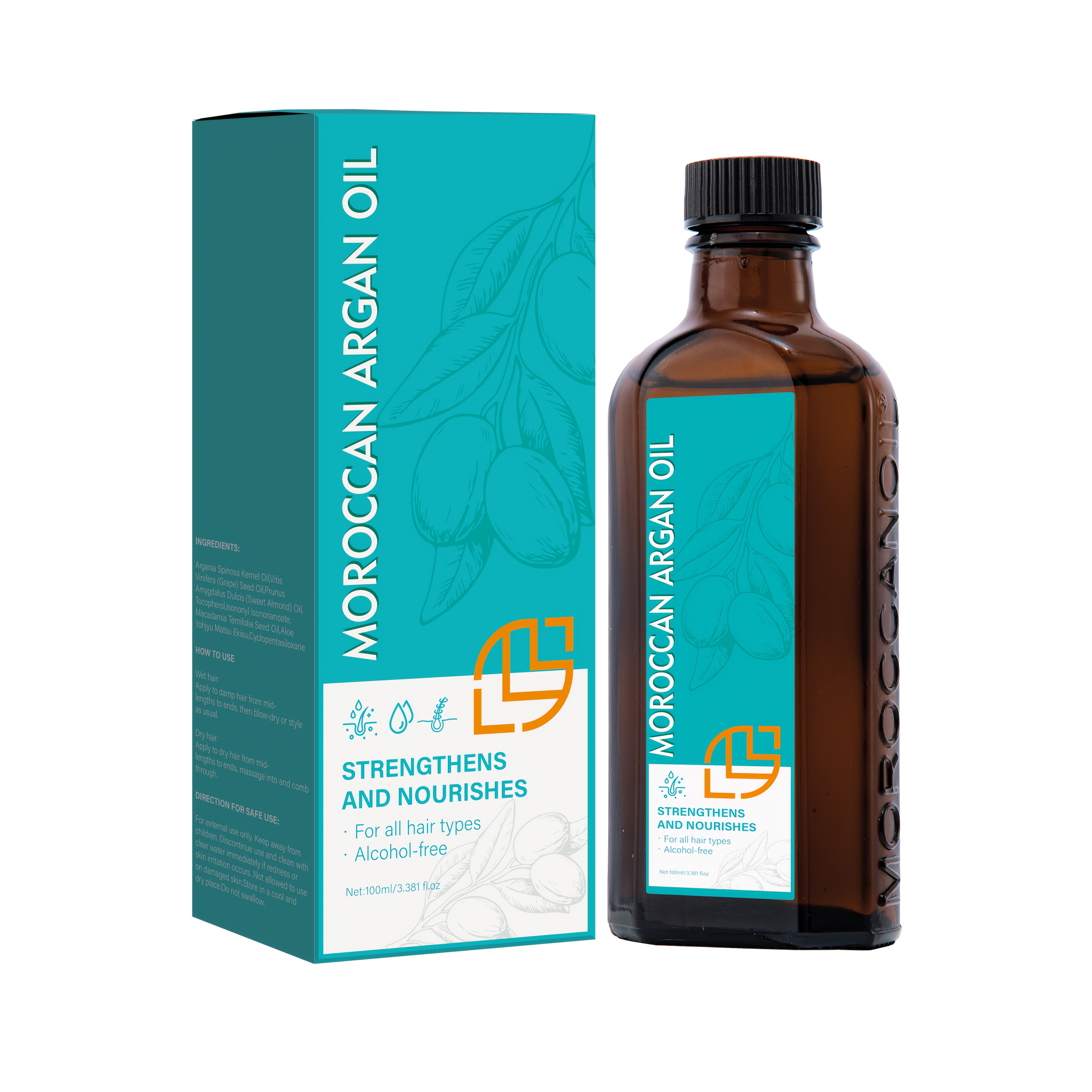 TEMU "moroccan Argan Oil 100ml Hair Care Essential Oil"