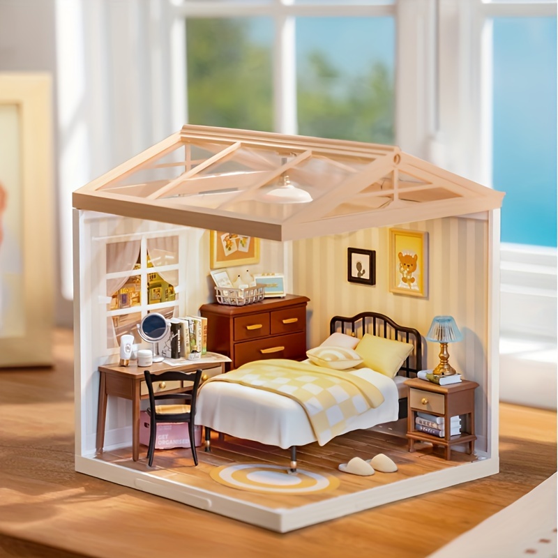 

Rolife Super Creator Miniature Dollhouse Cozy -creator Kitchen- Bedroom Plastic Building Teens Gift