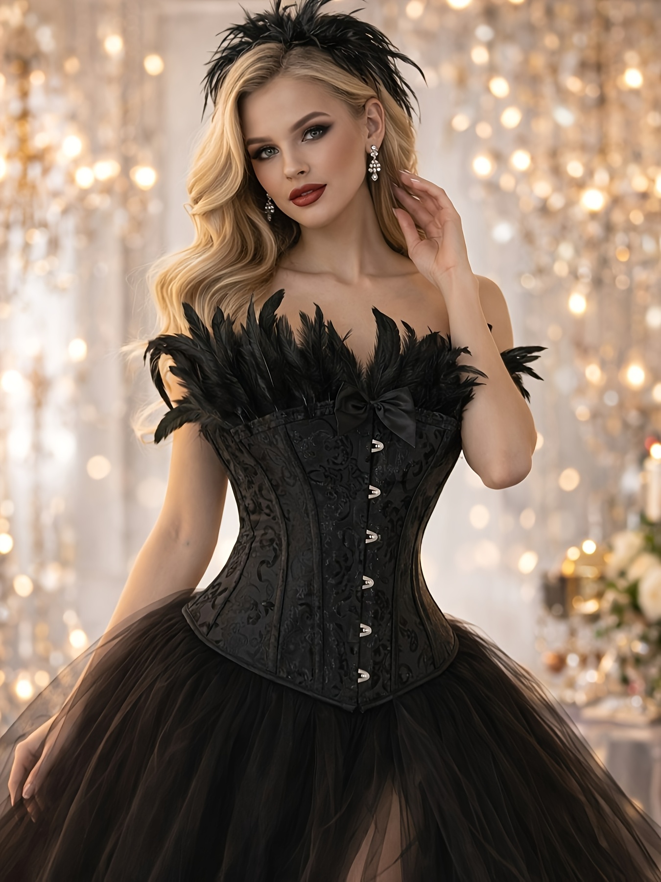 tight corset dresses Victorian Style Black Jacquard * CORSET, Halloween Dark Dress Corset, Carnival, Elegant Party, Role Playing Side dishes are the Onetime Simple Spaghetti Straps Sweetheart Size:9 US Women (6 AU/UK) Hoco
