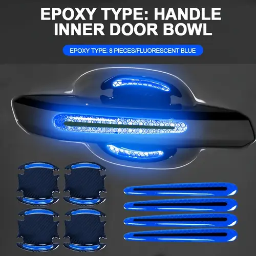 door handle sticker 3d carbon fiber car door handle paint scratch protector sticker auto door handle