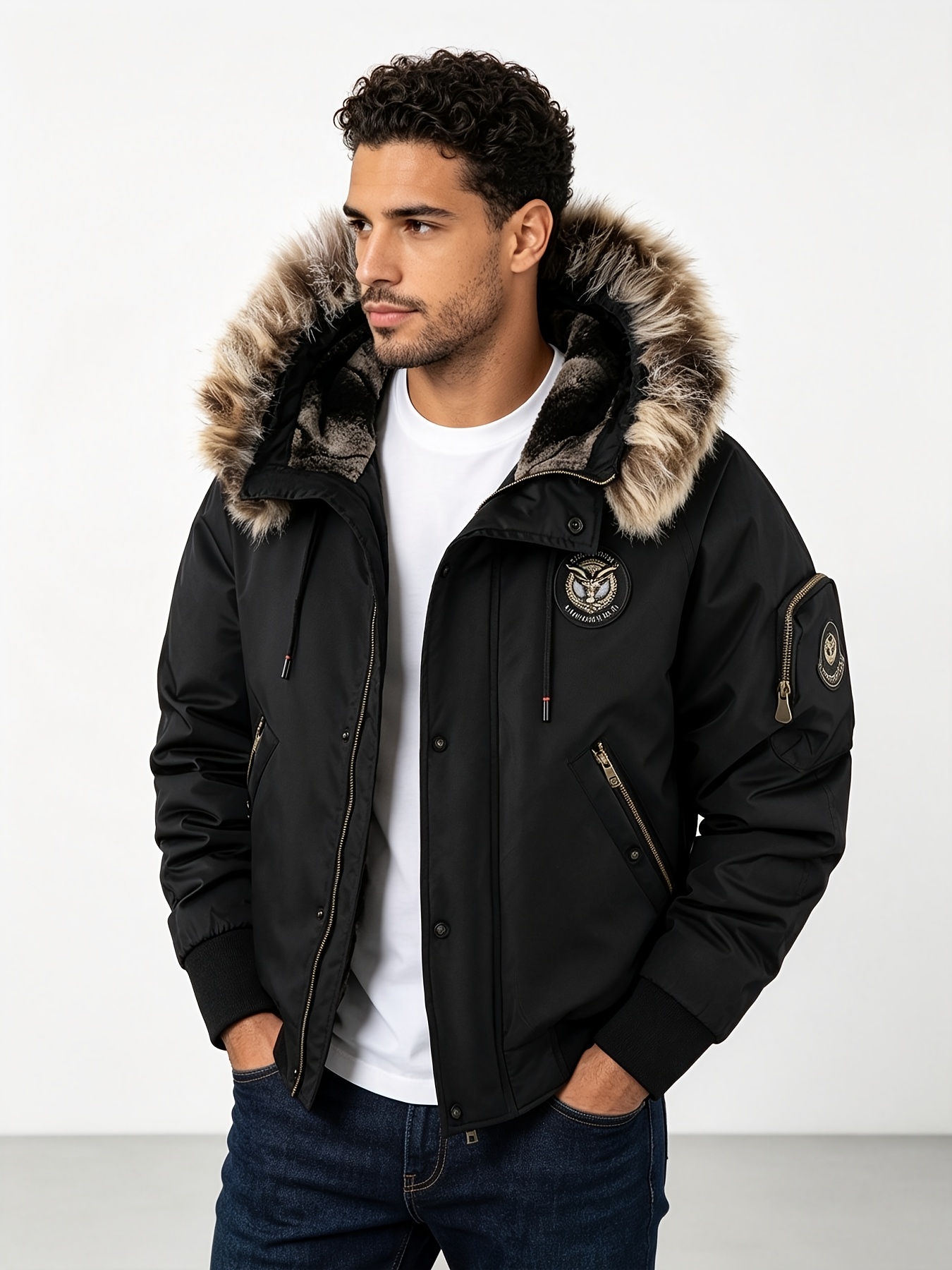 Men's Warm Lined Jacket for Autumn/Winter, Comfortable Casual Outerwear