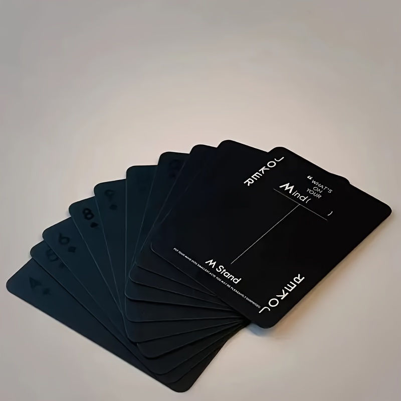 TEMU 54pcs Reflective Gradient Playing Card Set - Durable Pvc, For Teens & Adults, Ideal For Board Games, Perfect Gifts For Halloween And Christmas