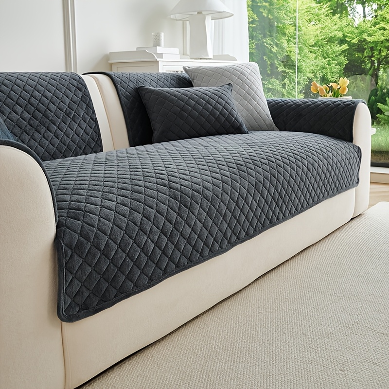 TEMU 1pc Simple Technology Embossed Monochrome Sofa Cushion With Design, In Multiple Colors. Sofa Of Machine-washable And Hand-washable And Decorate