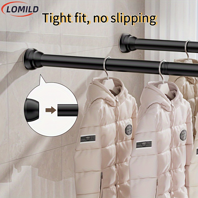 

Lomild - Stainless Steel -free Splicing Telescopic Rod, Shower Curtain Rod, Curtain Rod, Hanging Rod, Balcony Clothes Drying Rod, Autumn/fall/maple//harvest/thanksgiving/christmas Gifts/ Gifts