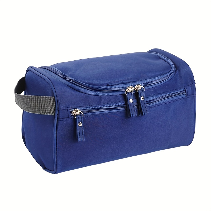 TEMU Personalized Custom Name/text Travel Organizer - Zippered Makeup & Toiletry Bag With Top Handle, Spacious Multi-pocket Bathroom Case - Elegant