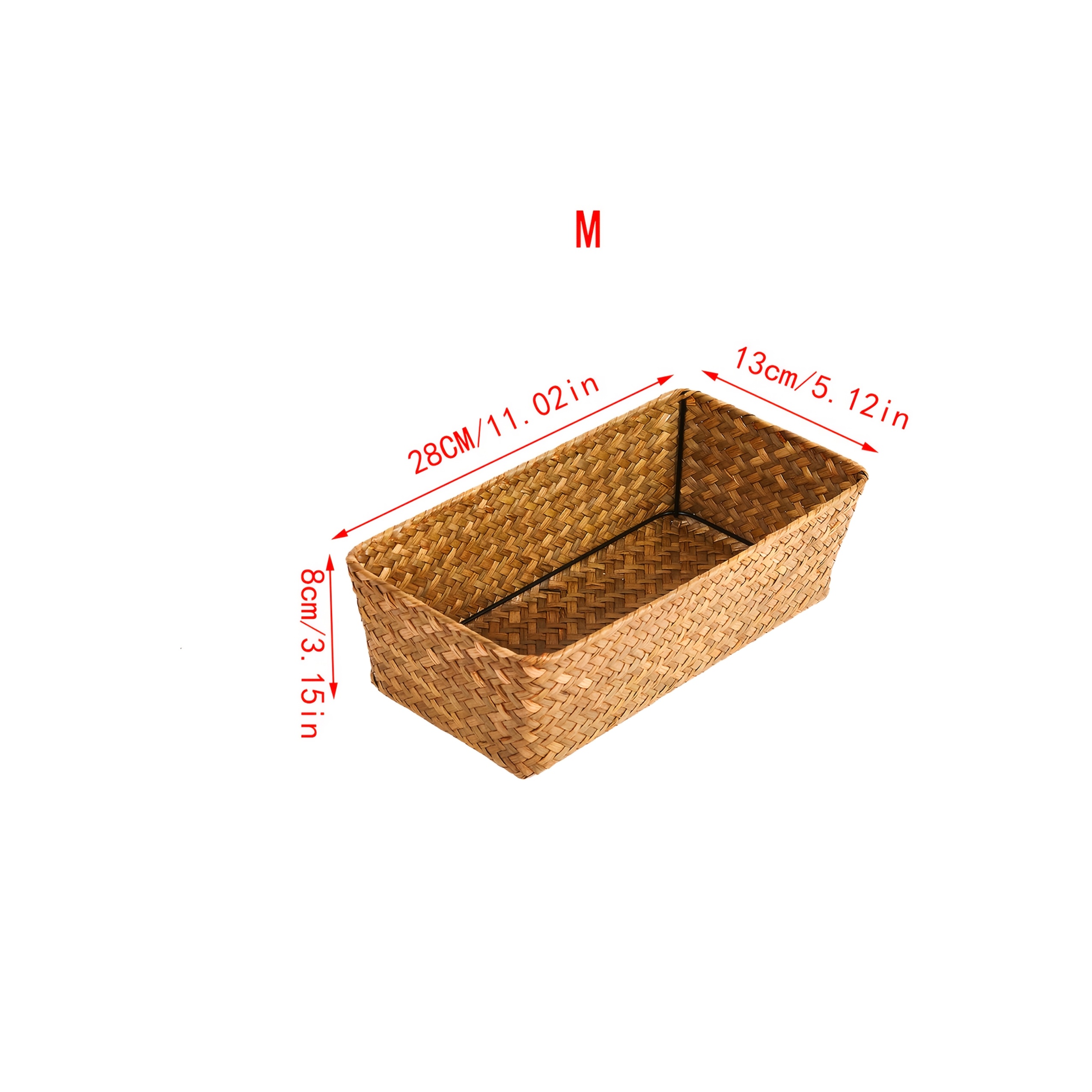 A Seagrass Woven Home Storage Basket For Organizing Sundries, A Tabletop Basket For Home Dining Rooms And Kitchens, Organizer, And A Bathroom Storage Basket, Shelf Baskets