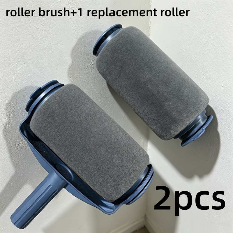 TEMU Ensemble de 2 rouleaux et pinceaux épaissis, lavables et réutilisables, de verse pratique, adaptés à diverses peintures et latex, anti-goutte et