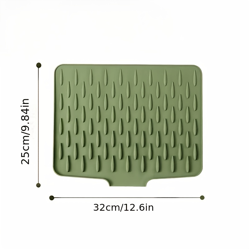 TEMU Tappetino di scarico in verde 1 pz, resistente al calore, tappetino asciugante antiscivolo multifunzionale, resistente al calore da pulire, per