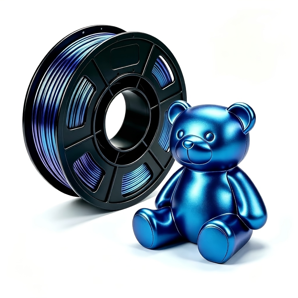 TEMU Filament d'imprimante 3D TPU 250g, Bleu à changement de couleur, 1,75 mm, dimensionnelle ±0,03 mm, Matériau d'impression flexible pour