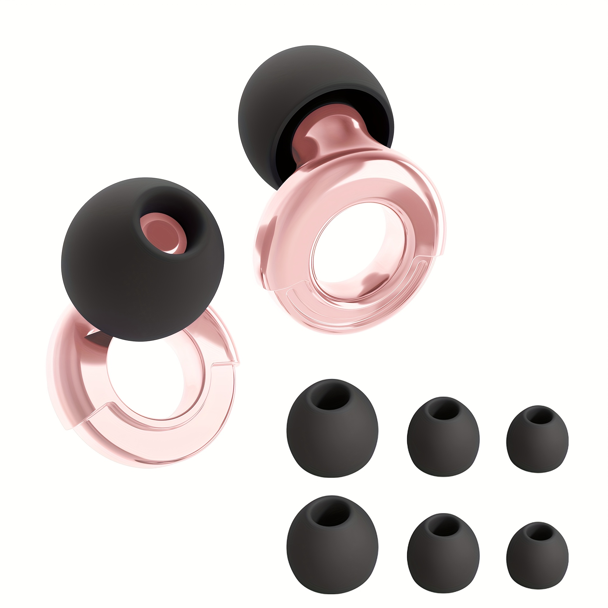 Quiet Reusable Earplugs, 8 Ear Tips /s/m/l- For Swimming, Sleeping And Air Travel