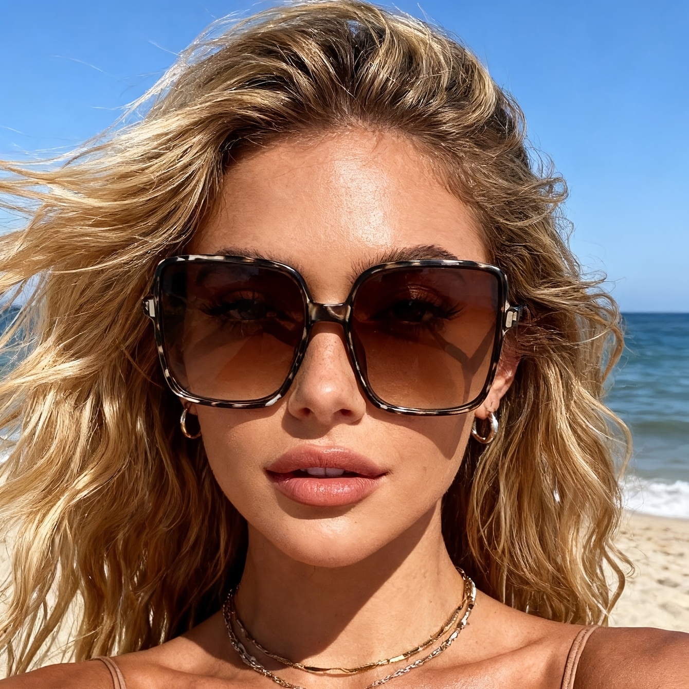 Image of 1 Pair Of Men's/women's Vintage 400 Glasses, Street Style Fashion Eyewear, Suitable For Daily Gifts, Outdoor Leisure Activities, Beach Parties, Camping, Hiking