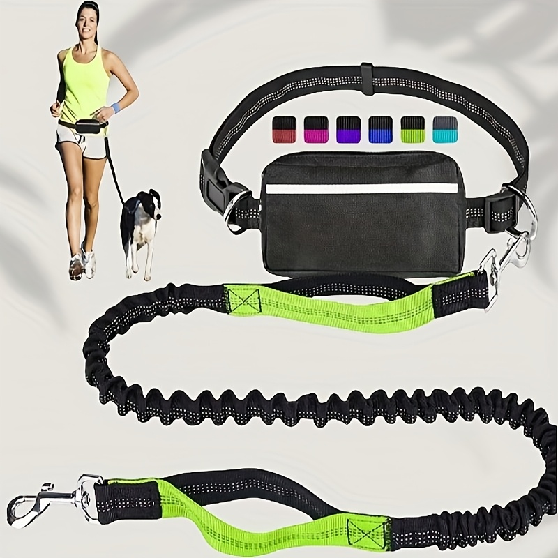 item picture a portable multifunctional waist bag with a leash for walking dogs designed for   and adjustability
