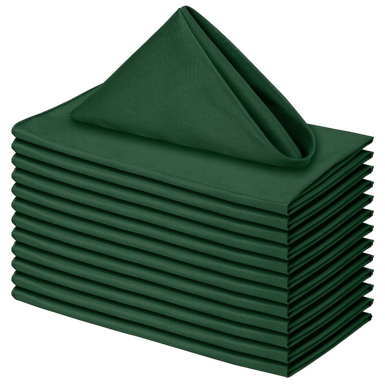 TEMU 26pcs Elegant Square Polyester Cloth Napkins - 2 Sizes , Washable Reusable Decorative Tablecloths For Weddings, Valentine's Day, Restaurant