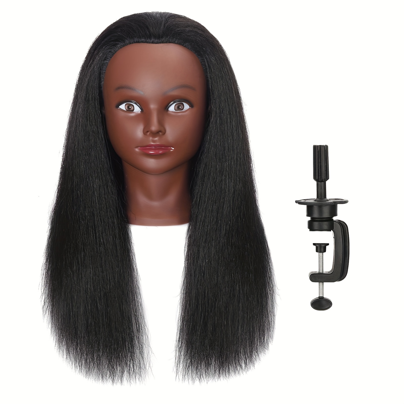 hair mannequin head human hair afro fluffy light Temu