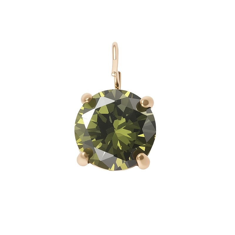 Versatile Style Non-Fading Round Synthetic Zircon Pendant Necklace