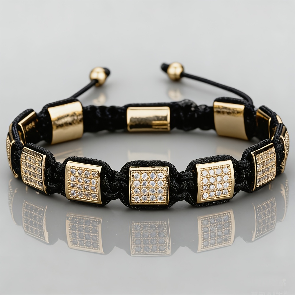 Image of 1pc Men's Bracelet Charm Woven Adjustable Jewelry Gift Valentine's Day Holiday Christmas, Best For Christmas
