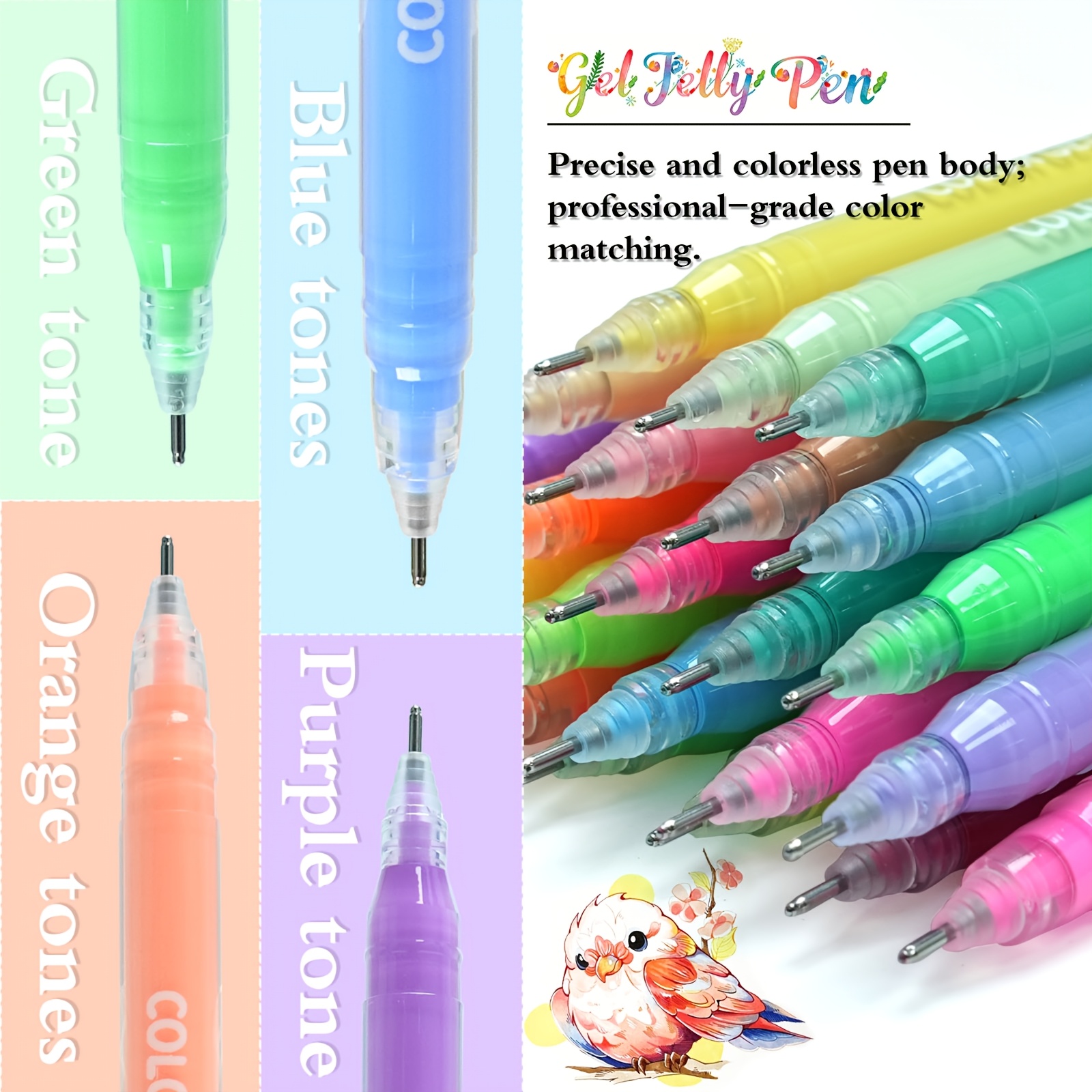 LANGUO 252-Color Gel Pen Set for Journaling and Drawing