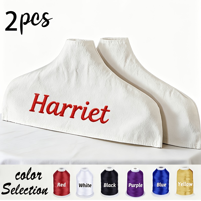 TEMU Personalized Custom Hanger Anti-slip Cover, Custom Exquisite Name Embroidery Hanging Garment Cover, Seamless Hanging Garment Cover, Daily Home