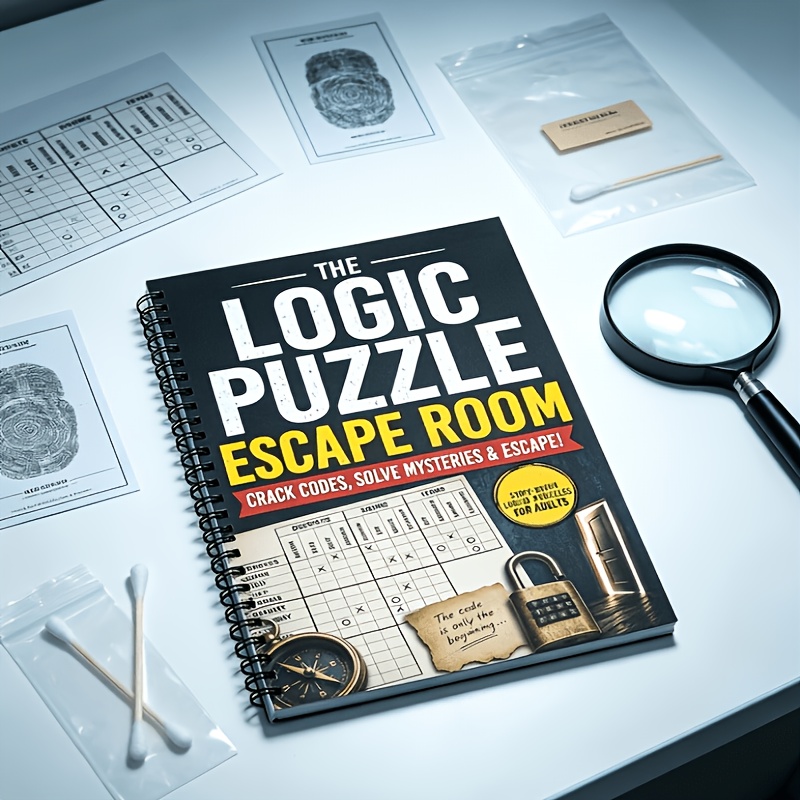 25 Puzzles Escape Room Logic Puzzle Book for Adults