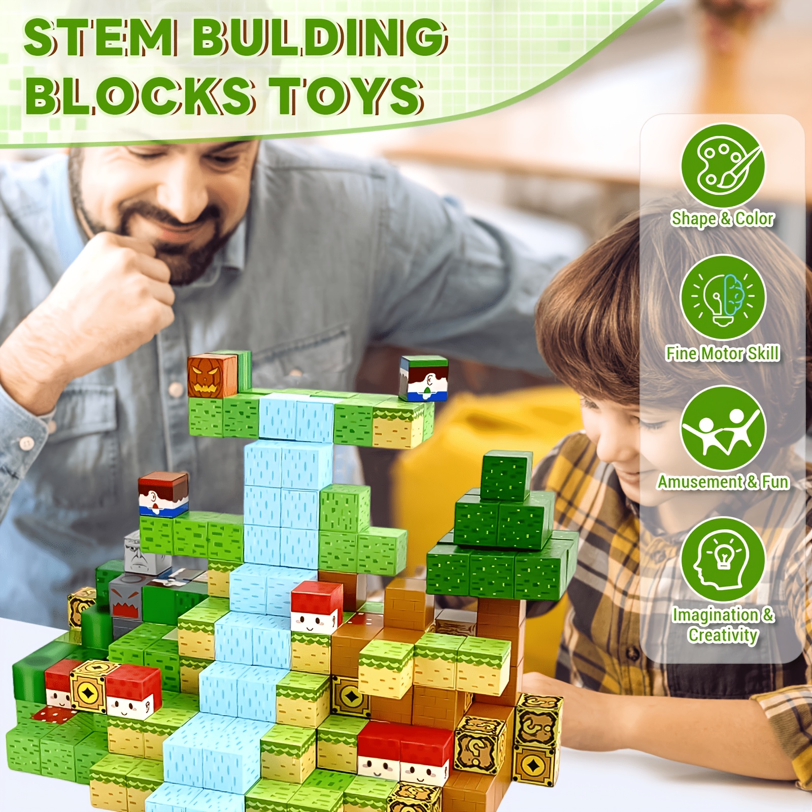 110pcs Magnetic Building Blocks for STEM Learning