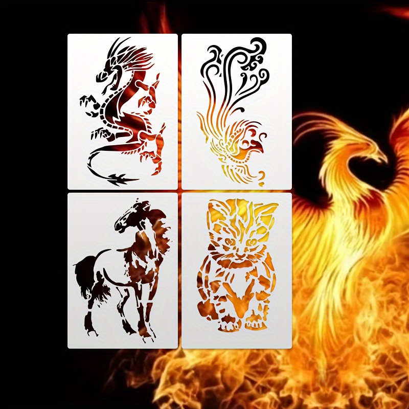 ステンシルシート　東のドラゴン様　サイズ確認用 ステンシルシート 東のドラゴン様 サイズ確認用 ステンシルシート東の