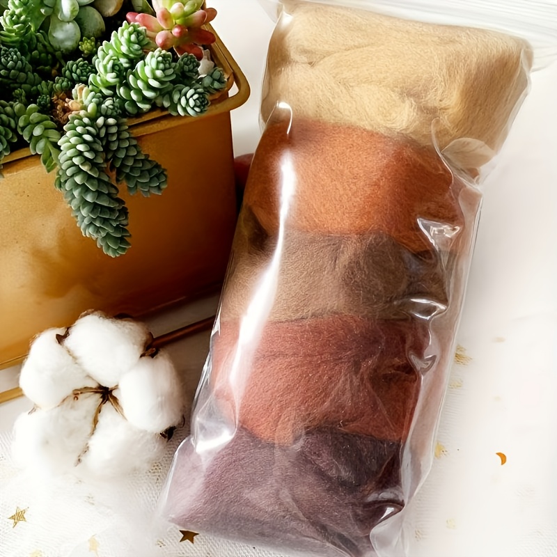 TEMU 5 Colors, 25g Needle Felt Wool Roving. Art, Crafts, And Sewing Supplies > Needlework Supplies > Needle Felting > Wool Felting Kits, Felting Yarn