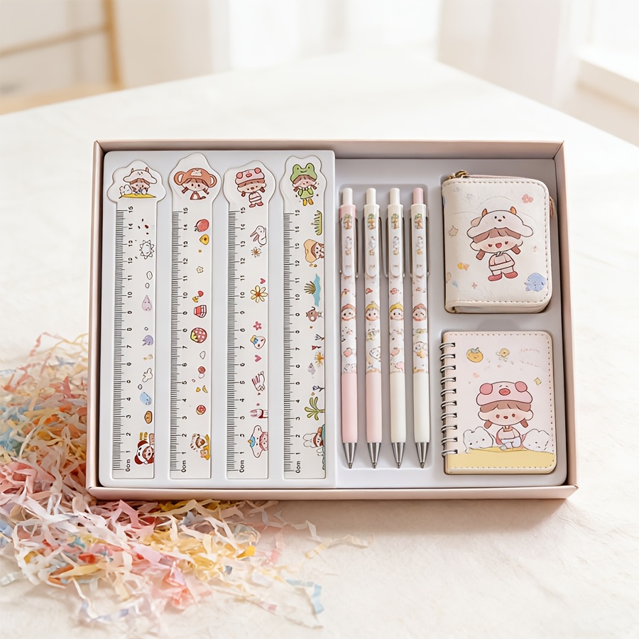 4pcs Cartoon-themed Ruler Set, Perfect for Office and Study Use