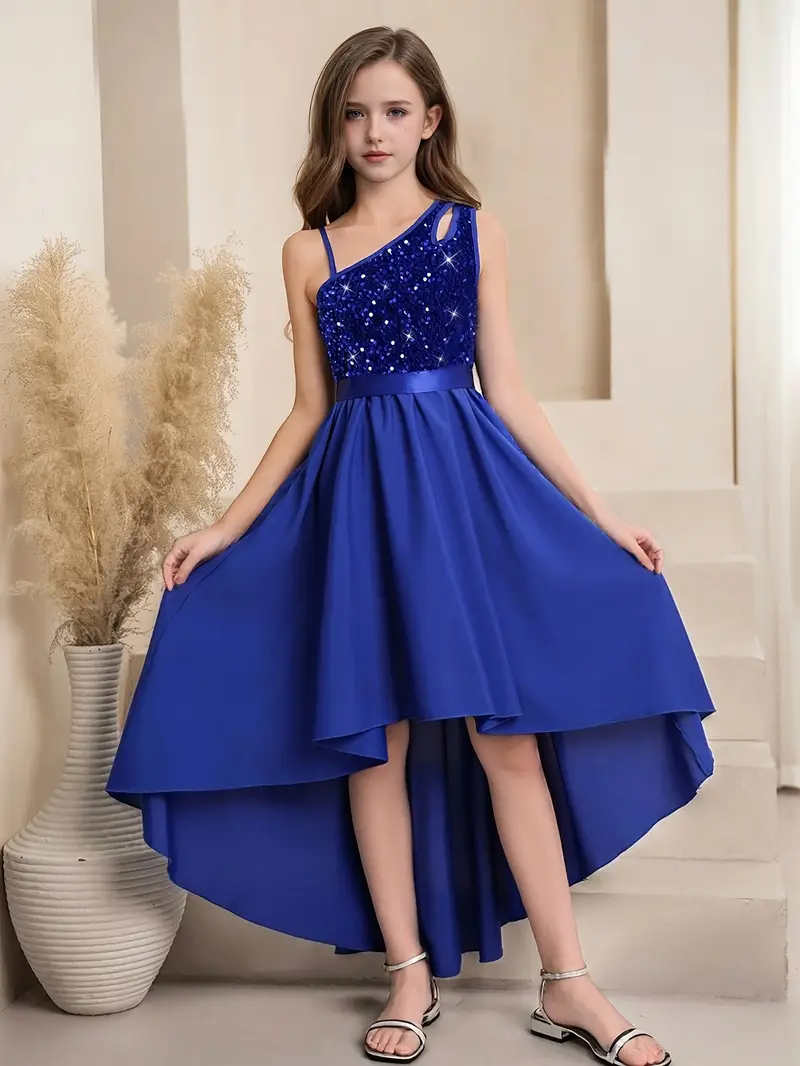 one shoulder irregular hem dress Dreamy Party Ruched One Shoulder Irregular Sequins Hem Maxi Dress roschic