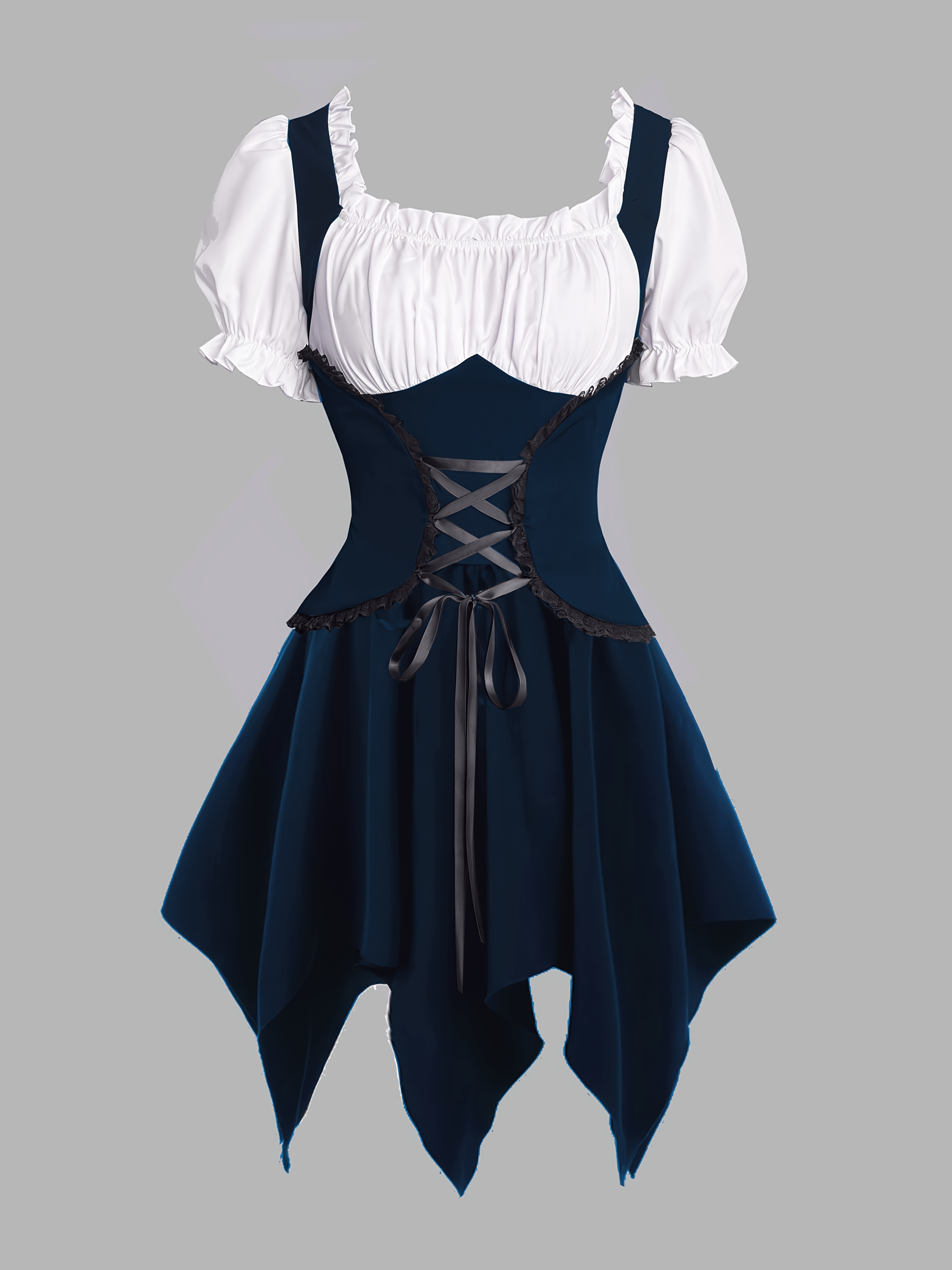 slim fit dress slacks Ho Ho Horror Flocked Handkerchief Midi Dress main image 1