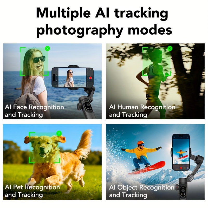 a smartphone gimbal stabilizer featuring 3 axis stabilization and   compatible with     and iphone devices it   with a fill light and tripod and   auto tracking capabilities the   portable foldable Product details 2