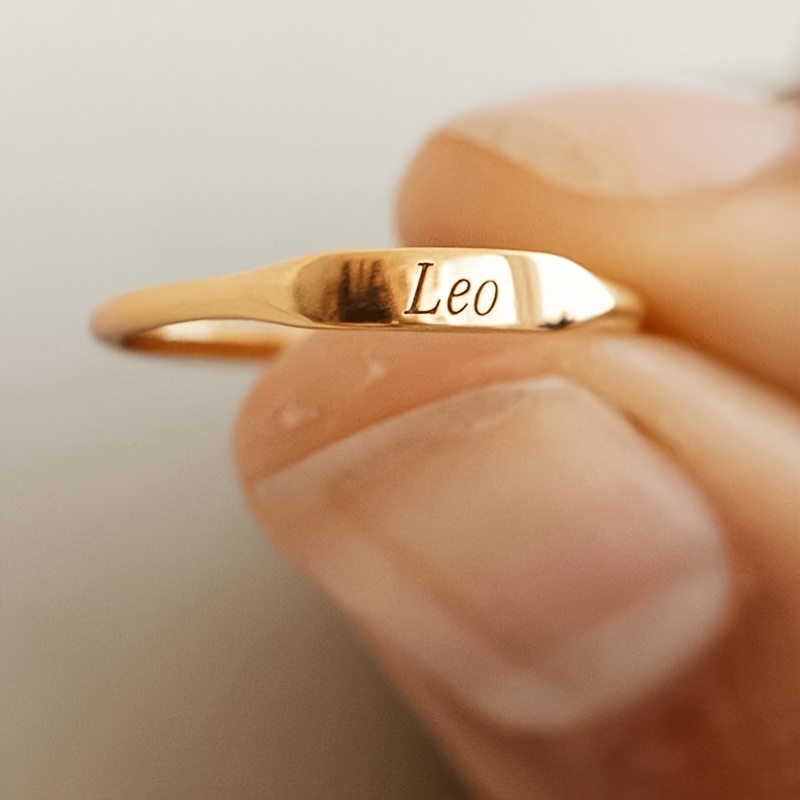 TEMU Custom Name Rings, Personalized Rings, Stacked Rings, Initial Rings, Exquisite Rings, Bridesmaid Gifts, Alphabet Rings, Valentine's Day Gifts,